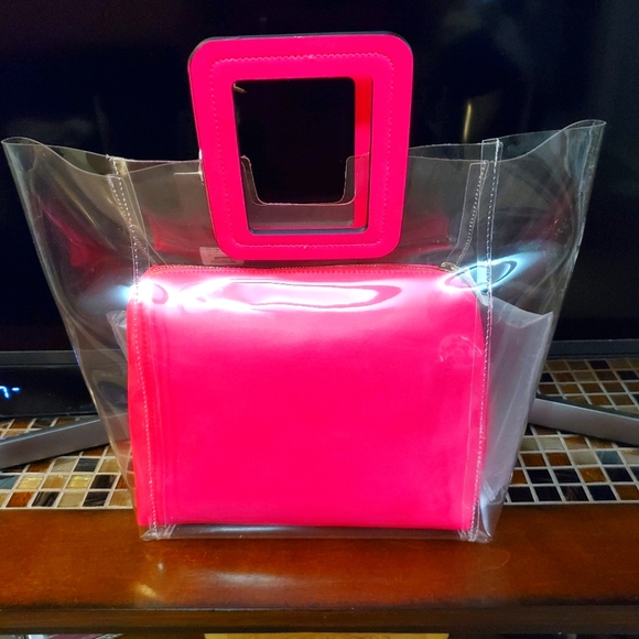 Bags Clear Pink Tote Wcosmo Bag Included Poshmark